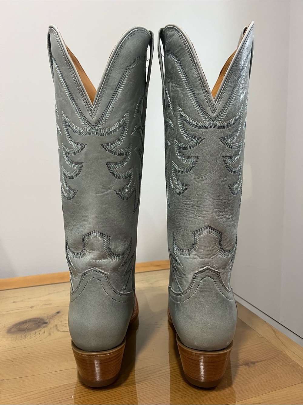Tecovas Annie Slate Blue  Leather cowboy western  l Boots - Picture 7 of 7